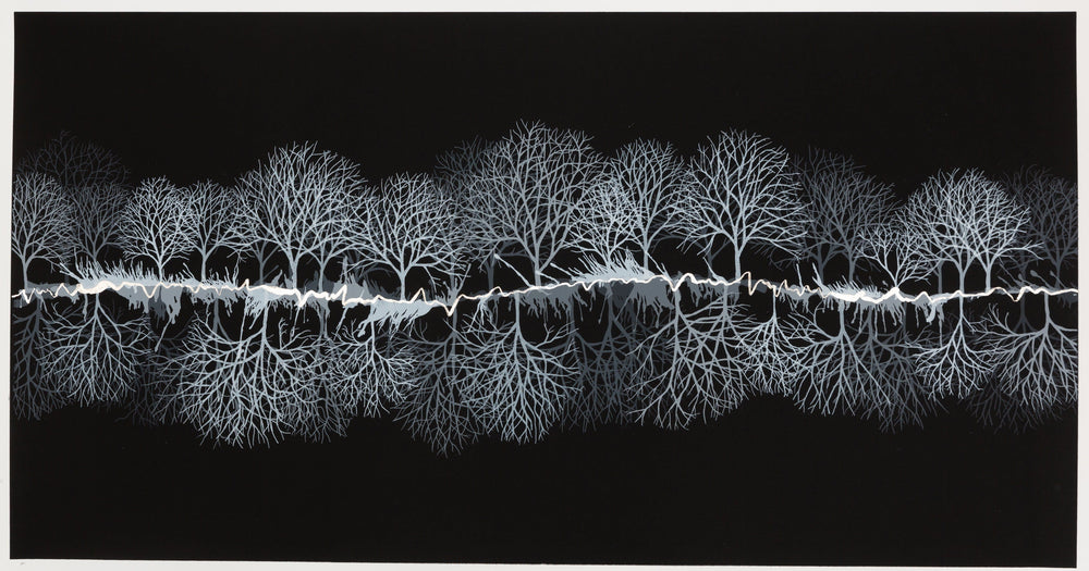 Monochrome Treescape artwork by Rob Wass 