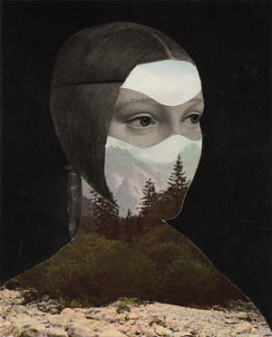 Silent Figure With Landscape, Woman With Faraway Mountains artwork by øjeRum 