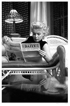 Marilyn Relaxes In A Hotel Room artwork by Michael Ochs 