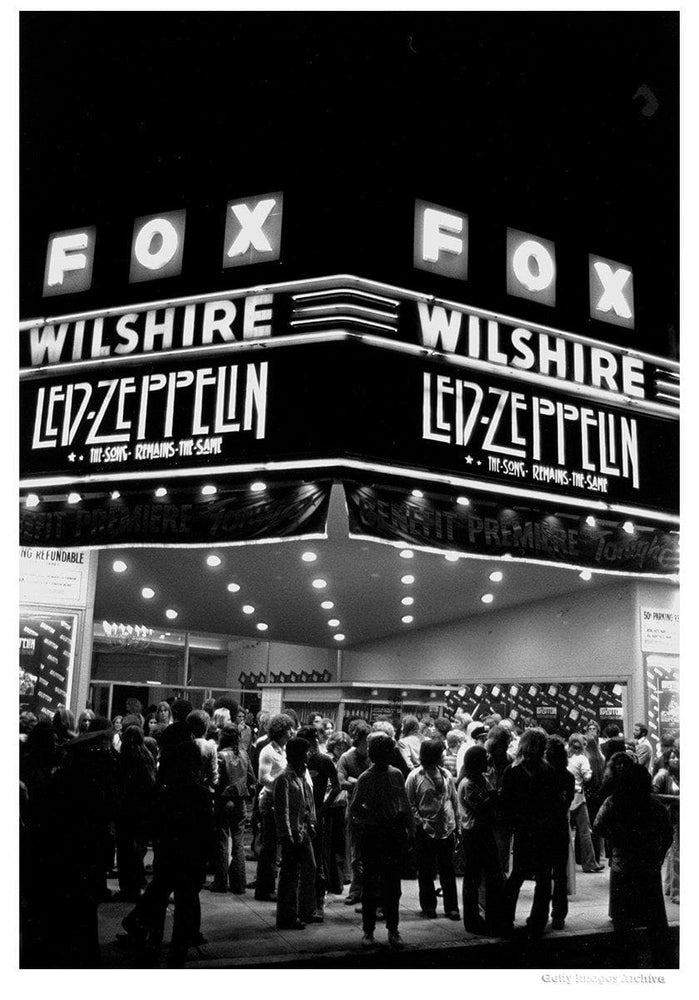 Led Zeppelin Song Remains The Same Premier Marquee artwork by Michael Ochs 