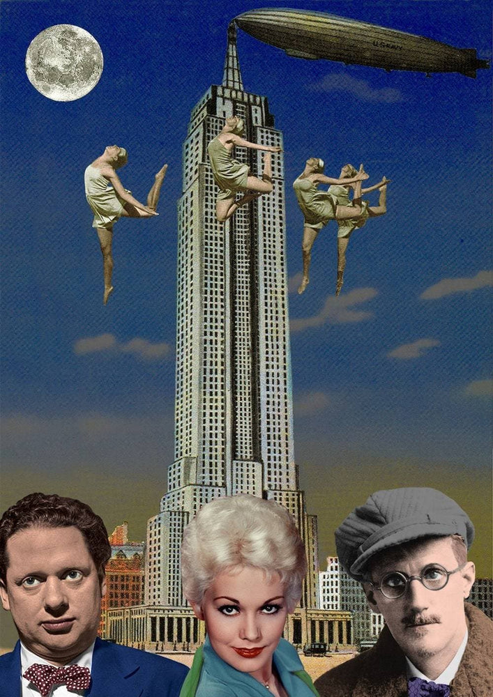 Dylan Thomas, Kim Novak and James Joyce in New York, 2013 artwork by Peter Blake 