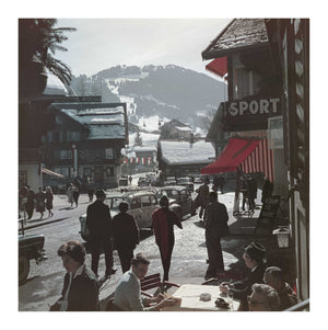 Gstaad Town Centre photographic art print by Slim Aarons | Enter Gallery