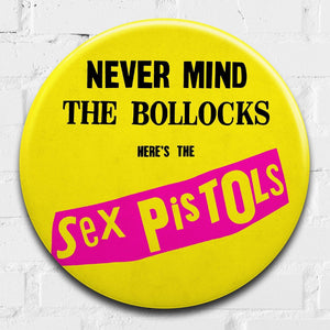 Sex Pistols, Never Mind the Bollocks, Yellow, Giant 3D Vintage Badge by Tape Deck Art | Enter Gallery