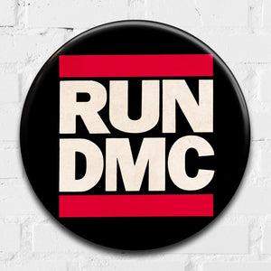 RUN DMC Giant 3D Vintage Pin Badge by Tape Deck Art | Enter Gallery