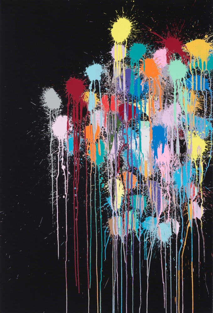 Colour Splat Edge, Black by Ian Davenport from Enter Gallery