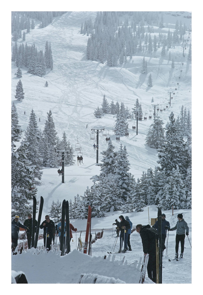 Skiing In Vail photographic art print by Slim Aarons | Enter Gallery