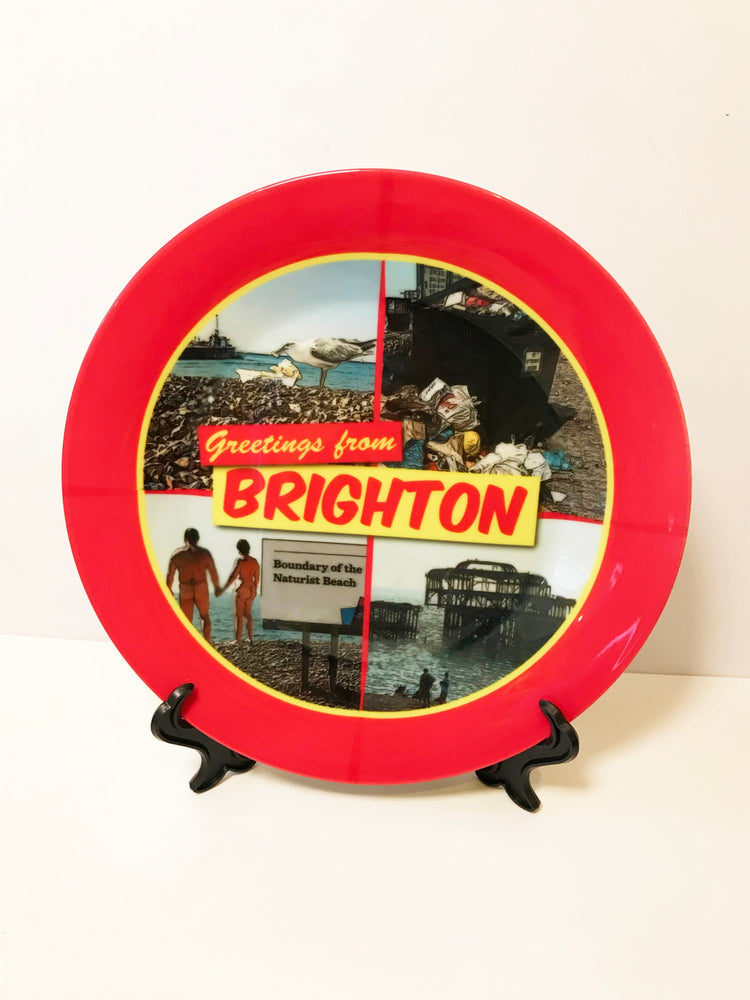 Greetings from Brighton art plate by Haus Of Lucy | Enter Gallery