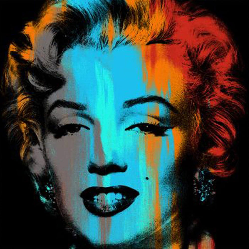 Marilyn Monroe Blue, Large Canvas by Anthony Freeman | Enter Gallery