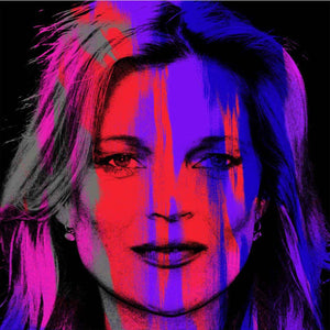 Kate Moss Red, Large Canvas by Anthony Freeman | Enter Gallery