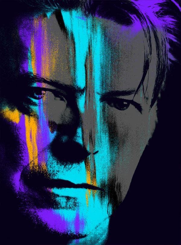David Bowie Blue Older, Large Canvas by Anthony Freeman | Enter Gallery