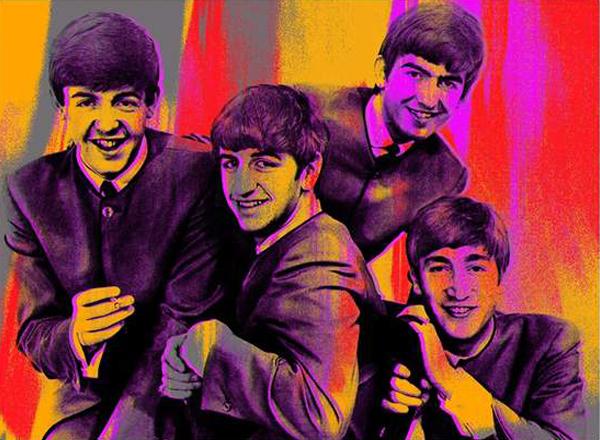 The Beatles Red, Large Canvas by Anthony Freeman | Enter Gallery