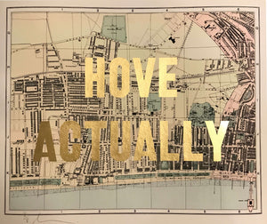 Hove Actually, Gold Leaf art print by Dave Buonaguidi | Enter Gallery