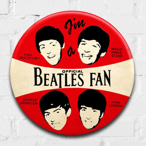 The Beatles Giant 3D Vintage Pin Badge by Tape Deck Art | Enter Gallery