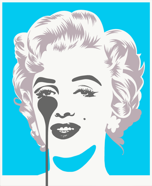 Marilyn Classic, Blue And Silver