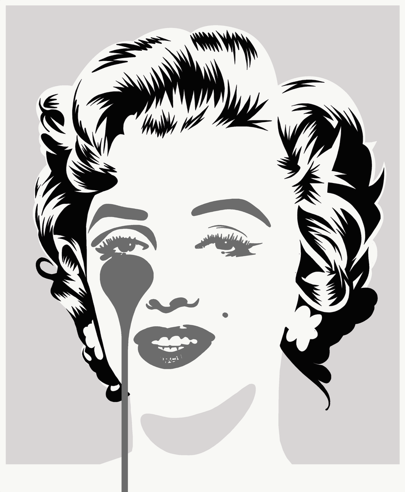 Framed Marilyn Classic, Silver And Black