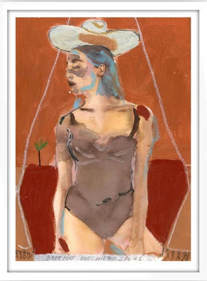 Framed Barefoot With Spurs