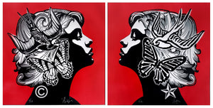 Hopes and Fears, Diptych Red