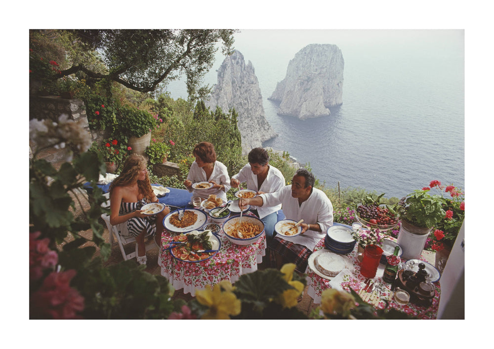Dining Al Fresco On Capri, C-Type Print