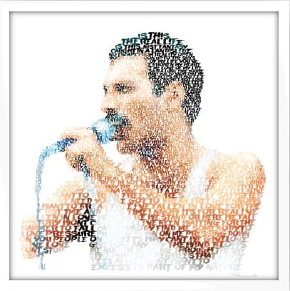 Framed Freddie Mercury EXCESS, Medium