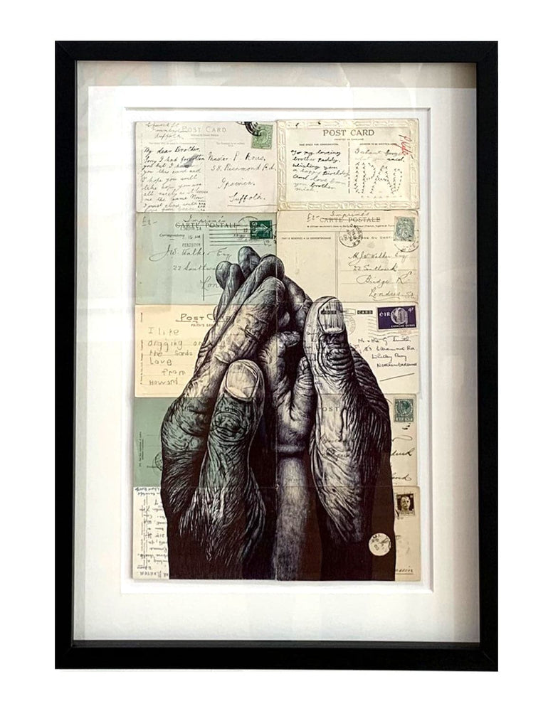 Anatomical Drawing of a Human Heart, Framed Original