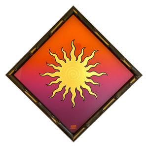 Sun Souvenir Orange, Magenta, Purple, Framed Original