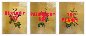 Destroy The Patriarchy Not The Planet, Triptych. Artist Proof