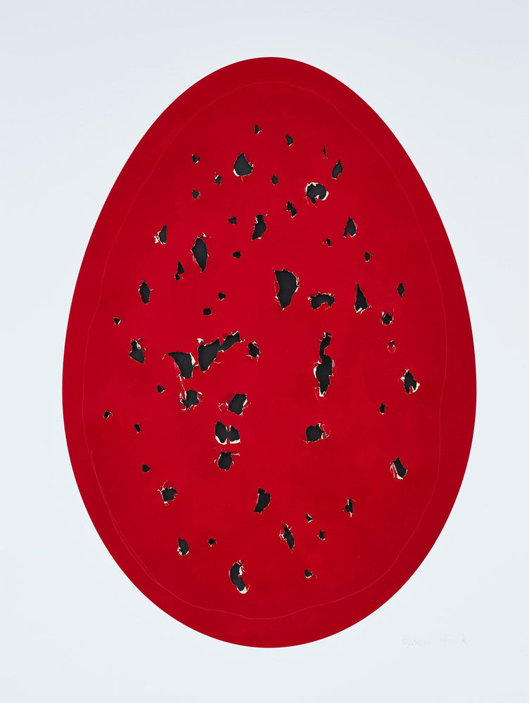 Framed Holy Eggs, Red