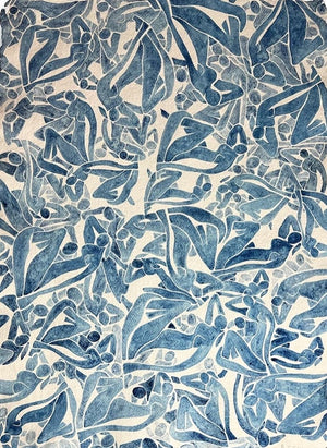 Meet Me In Matisse's Garden, Blue Nude Abstract Study 1