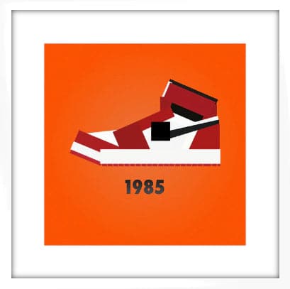 Framed Air Jordan 1 Chicago, 1985