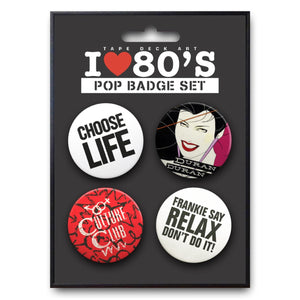 I Love 80's, Pop Badge Set