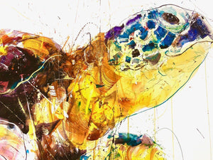 Sea Turtle - Gold Leaf artwork by Dave White 