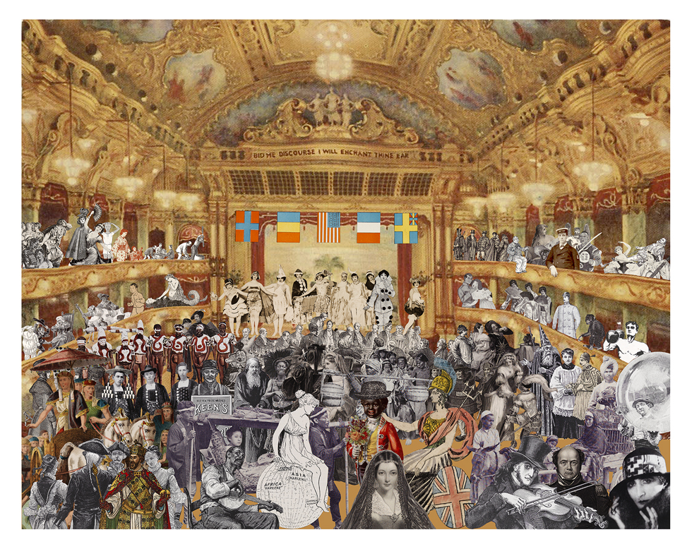 Marcel Duchamp's World Tour New Year's Eve Parade by Peter Blake