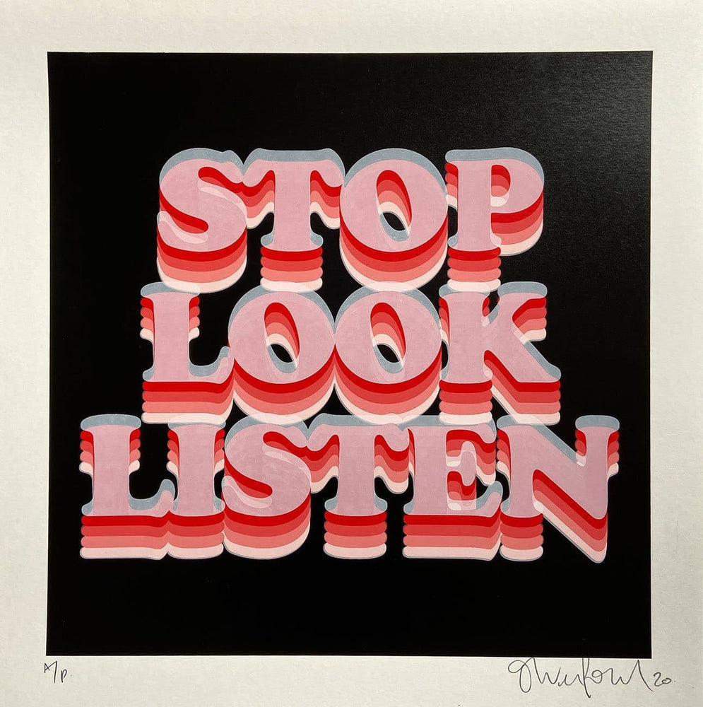 Stop Look Listen artwork by Oli Fowler 