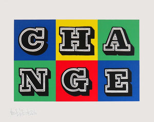 Change artwork by Ben Eine 