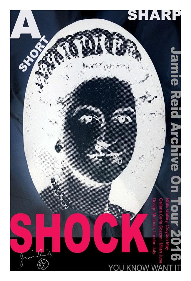 A Short Sharp Shock Tour Poster artwork by Jamie Reid 