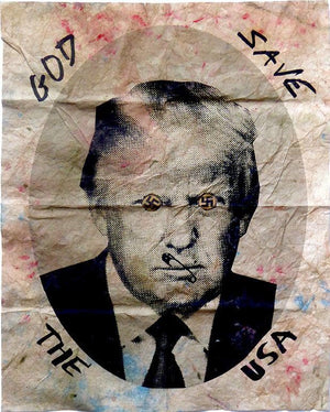 God Save the USA (Swastika Eyes) artwork by Jamie Reid 
