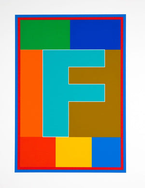 Dazzle Alphabet - F artwork by Peter Blake 