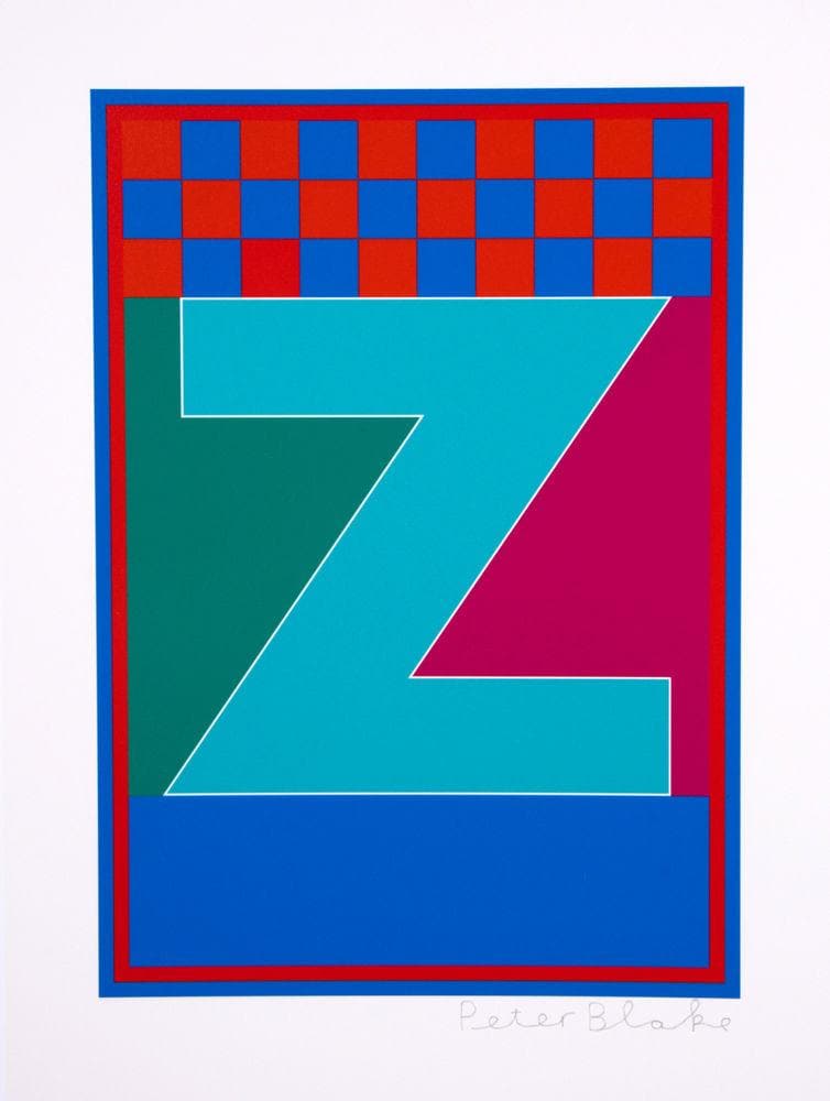 Dazzle Alphabet Z artwork by Peter Blake 