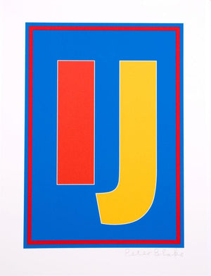 Dazzle Alphabet - I & J artwork by Peter Blake 