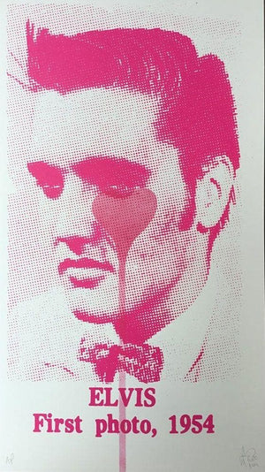 Elvis First Photo, 1954 Pink Heart artwork by Pure Evil 