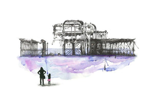 Pier of Lost Souls Hand finished artwork by Richard Berner 