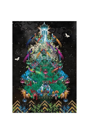 Tree of Ornaments Hand Finished artwork by Sarah Arnett 