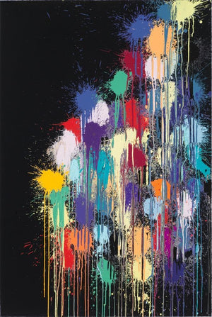 Colour Splat Slide (Black) artwork by Ian Davenport 