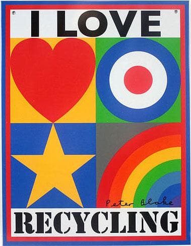 I Love Recycling artwork by Peter Blake 