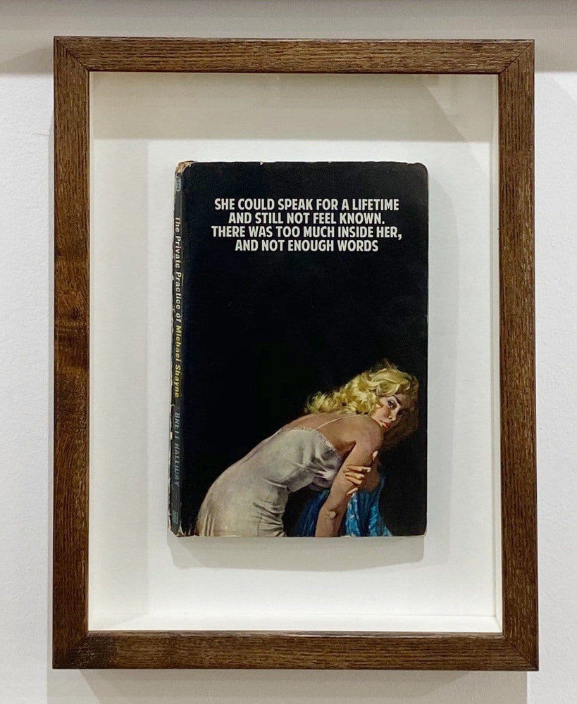 FRAMED There Was Too Much Inside Her 2019 hand painted vintage paperback artwork by The Connor Brothers 